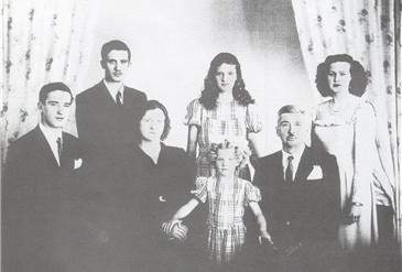 Família de Abramo Randon: Raul, Hercílio, Elisabetha (mãe), Zilá, Beatriz (a menor), Abramo (pai) e Isolda